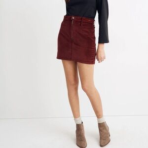 Madewell Velveteen Mini Skirt